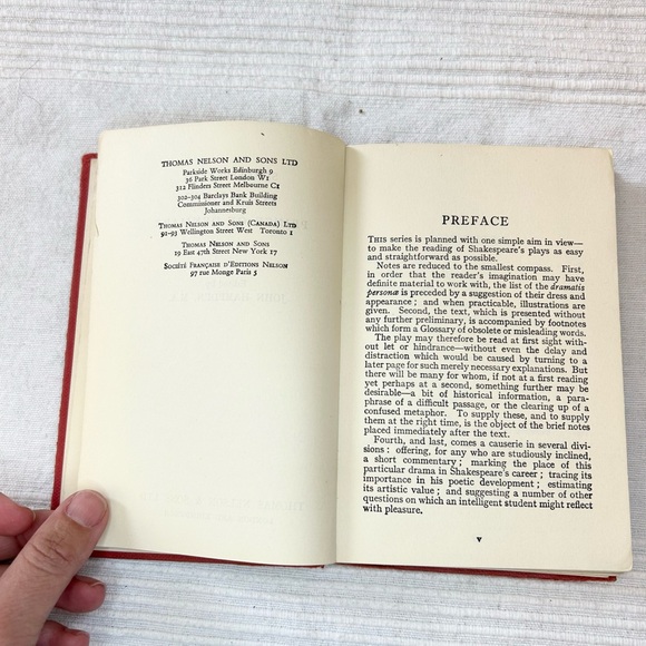 Hamlet Nelson’s School Shakespeare Antique Hardcover Playbook - Picture 10 of 16